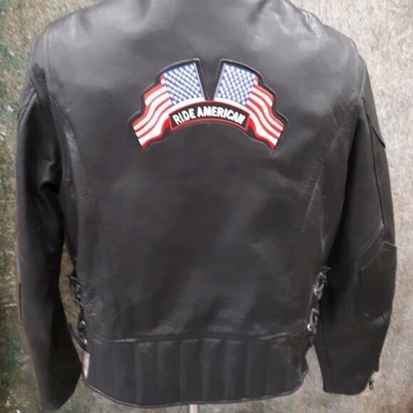 WILSONS  EUC OPEN ROAD SIZE 2XL MENS  LEATH 911 MEMORIAL RIDE BIKER JACKET COAT - Picture 4 of 15